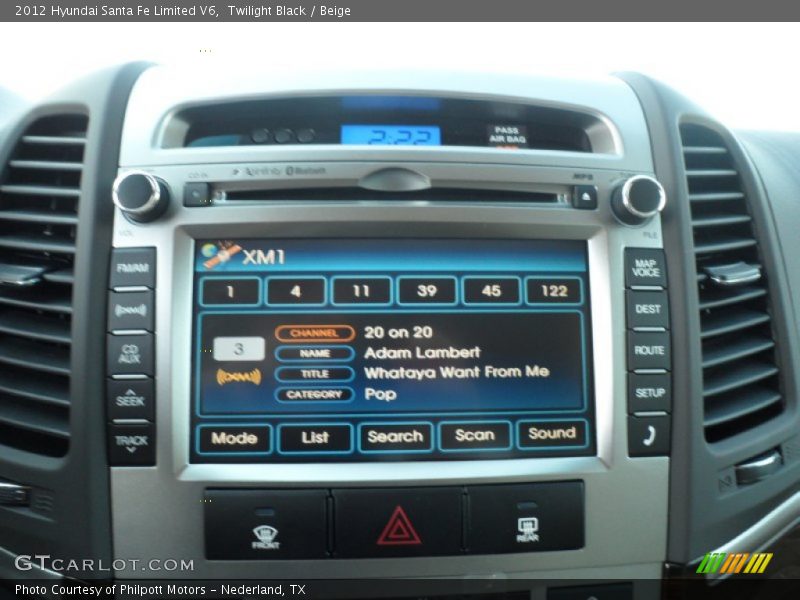 Twilight Black / Beige 2012 Hyundai Santa Fe Limited V6