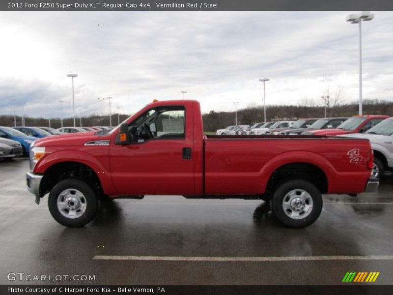 Vermillion Red / Steel 2012 Ford F250 Super Duty XLT Regular Cab 4x4