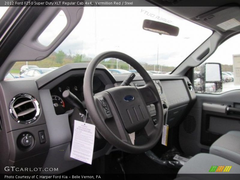 Vermillion Red / Steel 2012 Ford F250 Super Duty XLT Regular Cab 4x4
