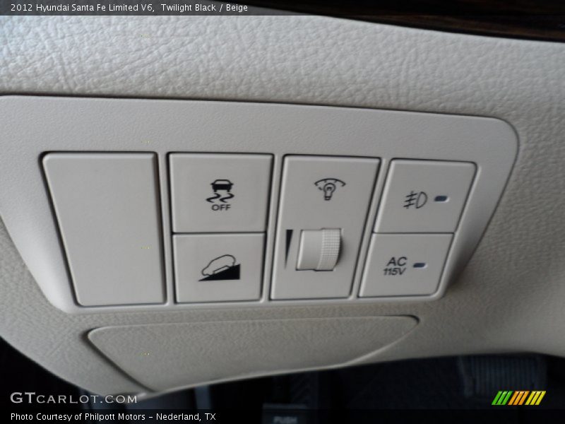 Twilight Black / Beige 2012 Hyundai Santa Fe Limited V6