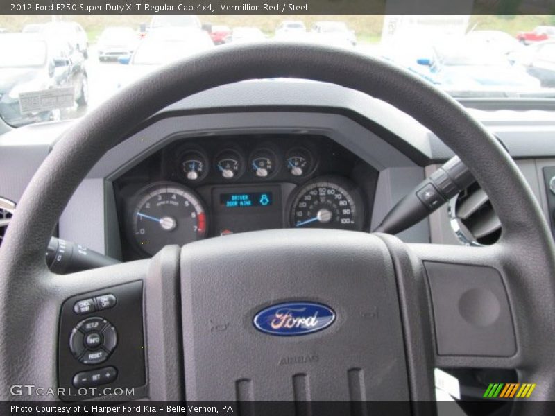Vermillion Red / Steel 2012 Ford F250 Super Duty XLT Regular Cab 4x4