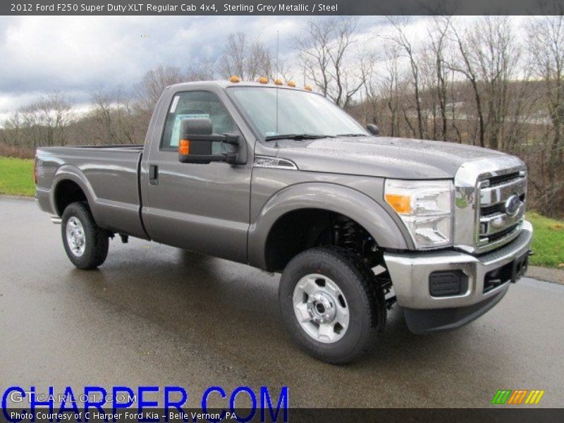 Sterling Grey Metallic / Steel 2012 Ford F250 Super Duty XLT Regular Cab 4x4