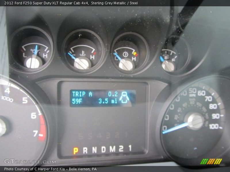 Sterling Grey Metallic / Steel 2012 Ford F250 Super Duty XLT Regular Cab 4x4