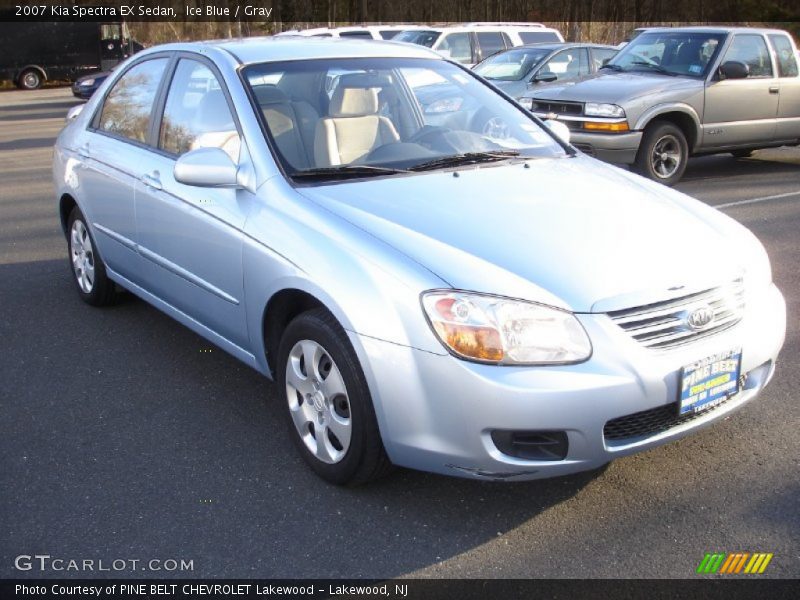 Ice Blue / Gray 2007 Kia Spectra EX Sedan