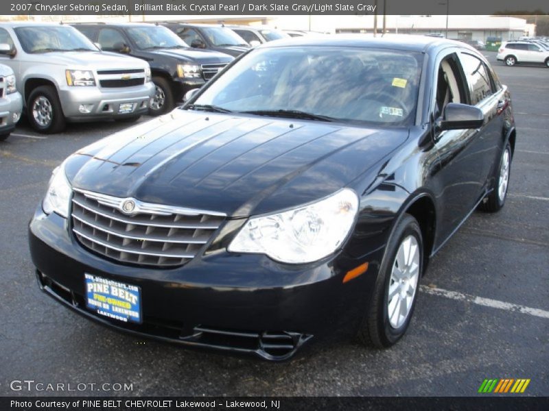 Brilliant Black Crystal Pearl / Dark Slate Gray/Light Slate Gray 2007 Chrysler Sebring Sedan