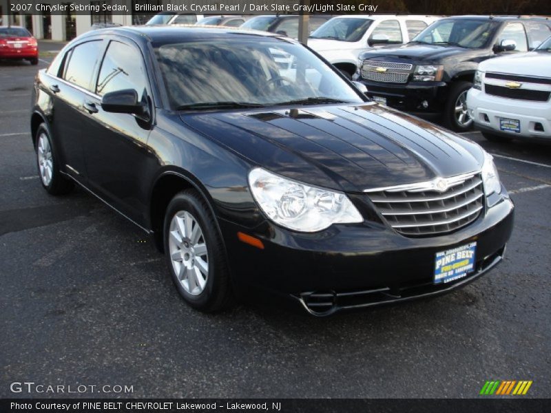 Brilliant Black Crystal Pearl / Dark Slate Gray/Light Slate Gray 2007 Chrysler Sebring Sedan