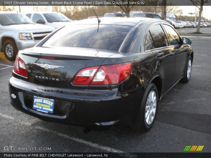 Brilliant Black Crystal Pearl / Dark Slate Gray/Light Slate Gray 2007 Chrysler Sebring Sedan