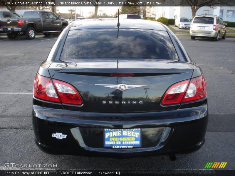 Brilliant Black Crystal Pearl / Dark Slate Gray/Light Slate Gray 2007 Chrysler Sebring Sedan