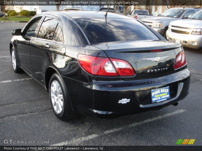Brilliant Black Crystal Pearl / Dark Slate Gray/Light Slate Gray 2007 Chrysler Sebring Sedan