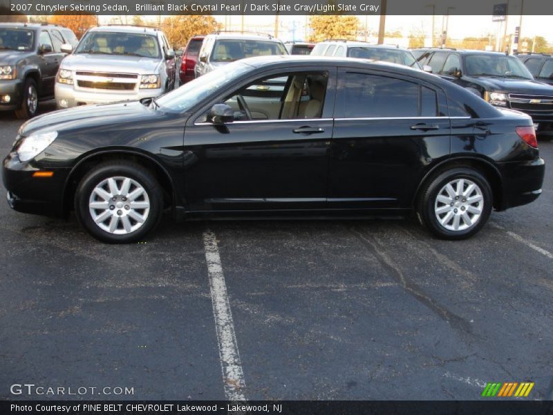 Brilliant Black Crystal Pearl / Dark Slate Gray/Light Slate Gray 2007 Chrysler Sebring Sedan