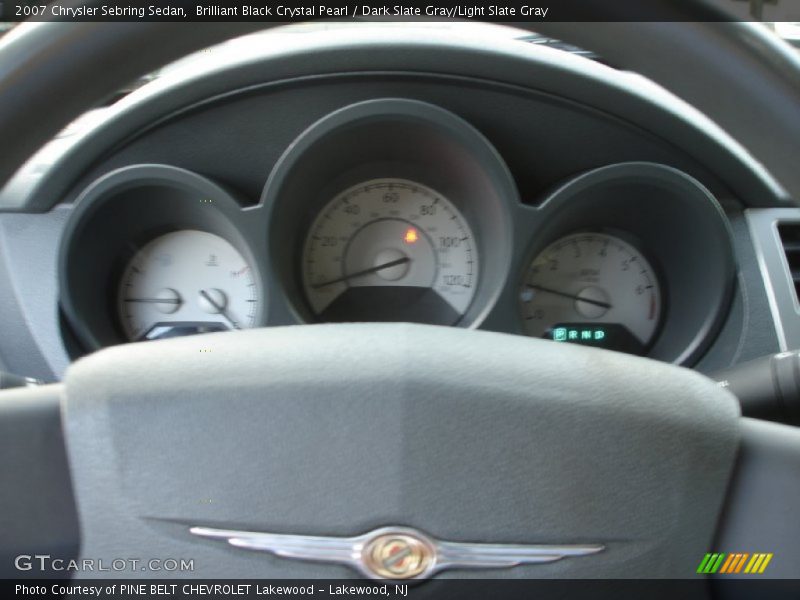 Brilliant Black Crystal Pearl / Dark Slate Gray/Light Slate Gray 2007 Chrysler Sebring Sedan