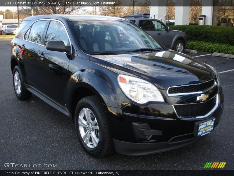 Black / Jet Black/Light Titanium 2010 Chevrolet Equinox LS AWD