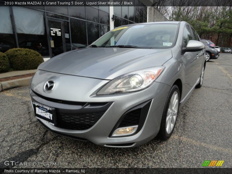 Liquid Silver Metallic / Black 2010 Mazda MAZDA3 s Grand Touring 5 Door