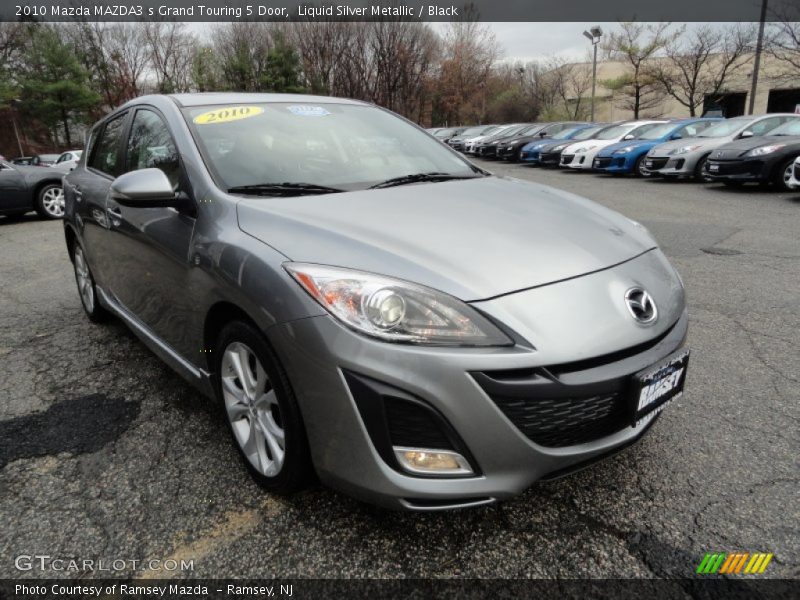 Liquid Silver Metallic / Black 2010 Mazda MAZDA3 s Grand Touring 5 Door
