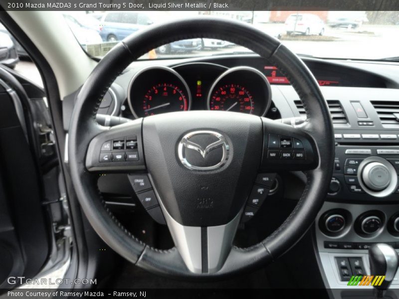 Liquid Silver Metallic / Black 2010 Mazda MAZDA3 s Grand Touring 5 Door