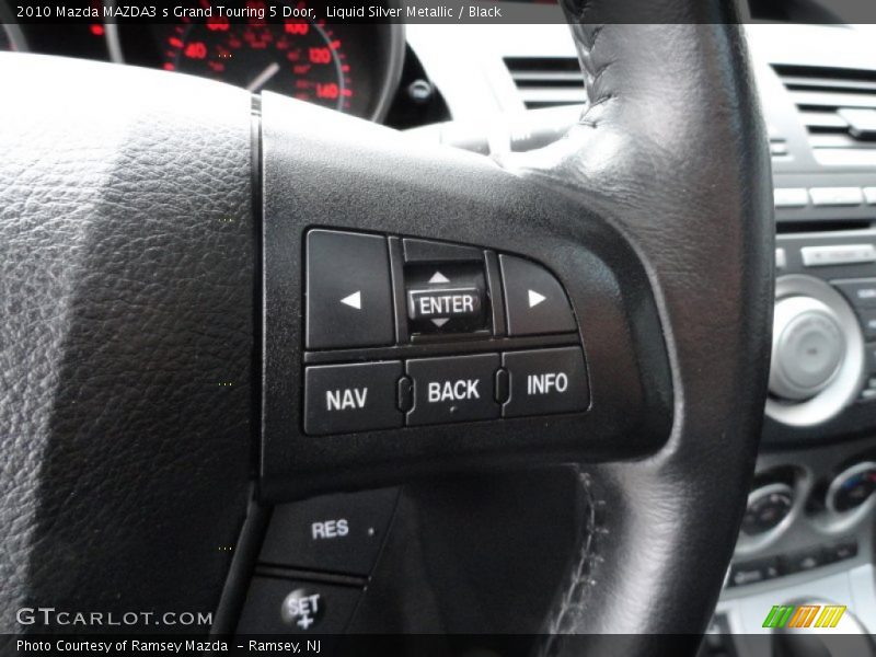 Liquid Silver Metallic / Black 2010 Mazda MAZDA3 s Grand Touring 5 Door