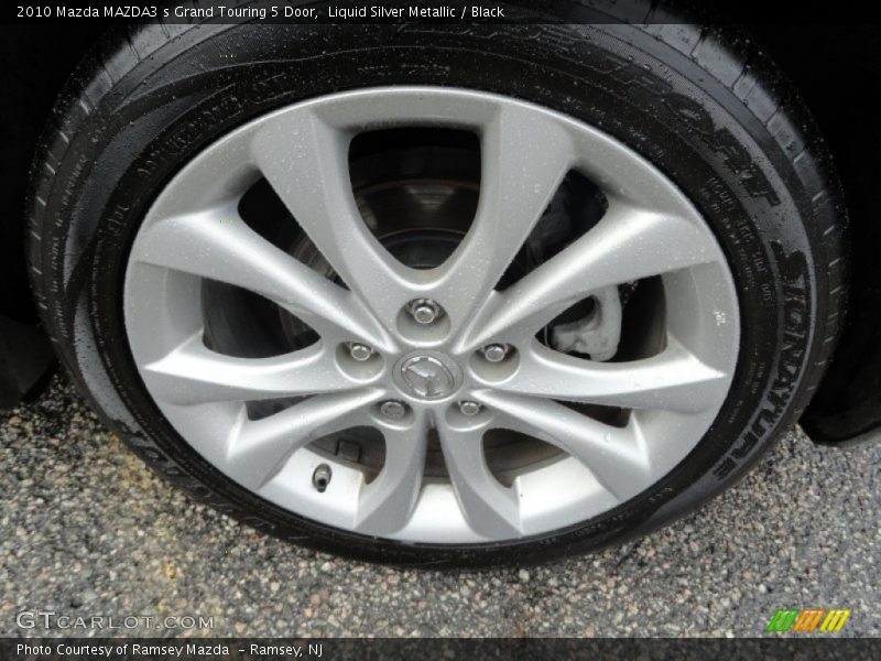 Liquid Silver Metallic / Black 2010 Mazda MAZDA3 s Grand Touring 5 Door