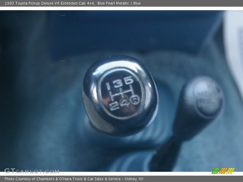 Blue Pearl Metallic / Blue 1993 Toyota Pickup Deluxe V6 Extended Cab 4x4