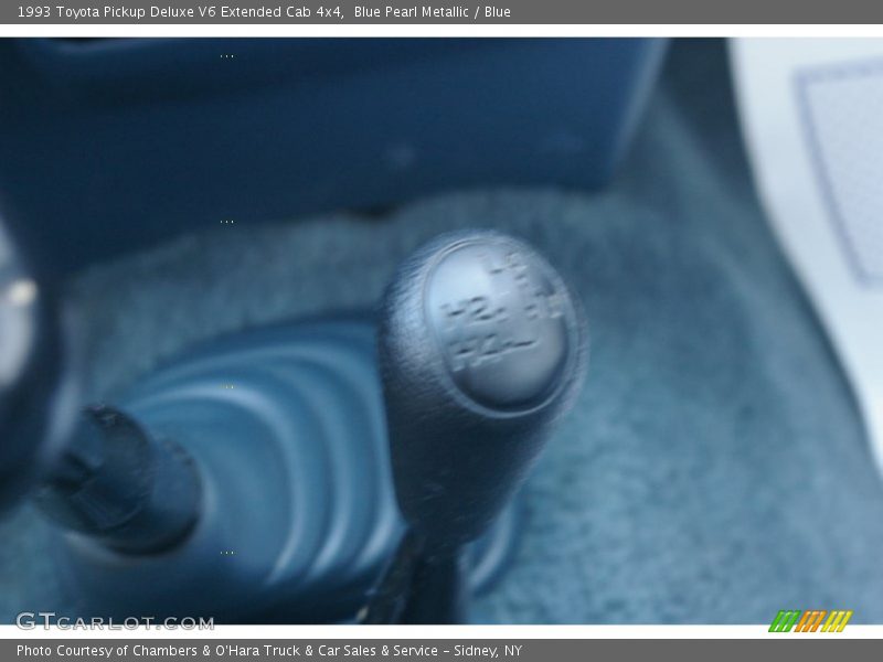 Blue Pearl Metallic / Blue 1993 Toyota Pickup Deluxe V6 Extended Cab 4x4