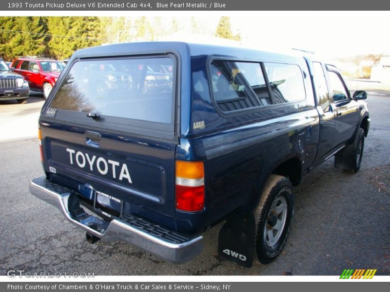 Blue Pearl Metallic / Blue 1993 Toyota Pickup Deluxe V6 Extended Cab 4x4