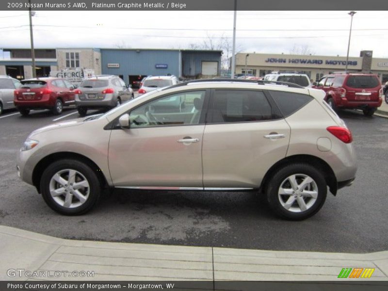 Platinum Graphite Metallic / Beige 2009 Nissan Murano S AWD
