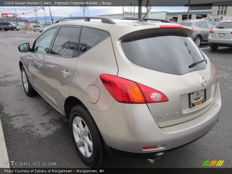 Platinum Graphite Metallic / Beige 2009 Nissan Murano S AWD