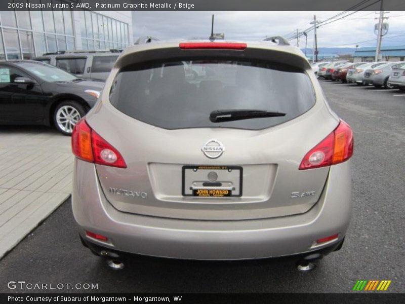 Platinum Graphite Metallic / Beige 2009 Nissan Murano S AWD