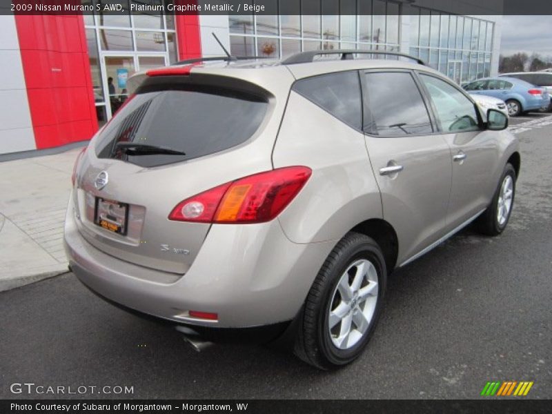 Platinum Graphite Metallic / Beige 2009 Nissan Murano S AWD