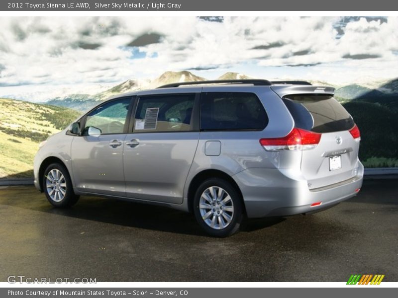 Silver Sky Metallic / Light Gray 2012 Toyota Sienna LE AWD