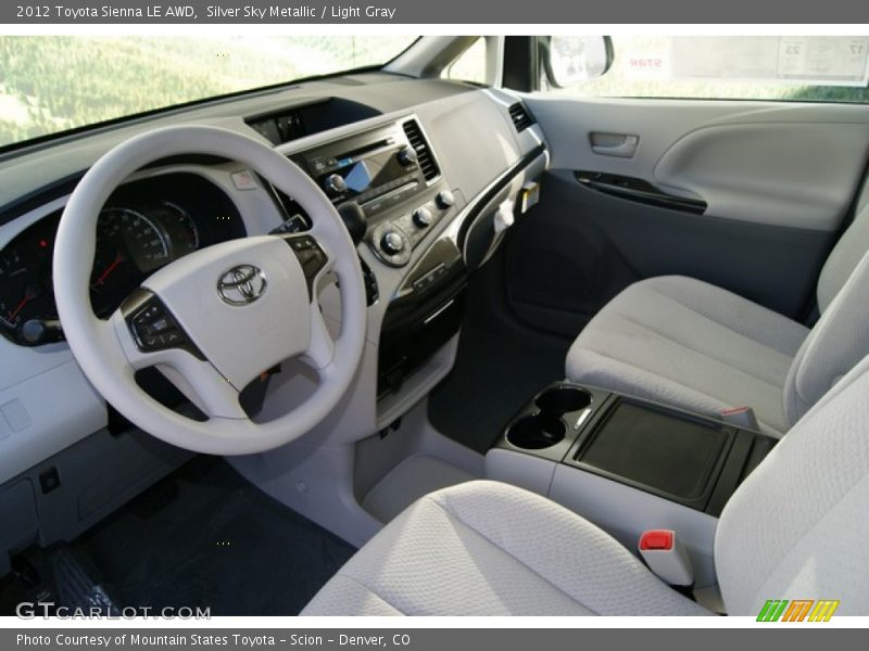 Silver Sky Metallic / Light Gray 2012 Toyota Sienna LE AWD