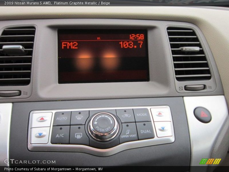Platinum Graphite Metallic / Beige 2009 Nissan Murano S AWD