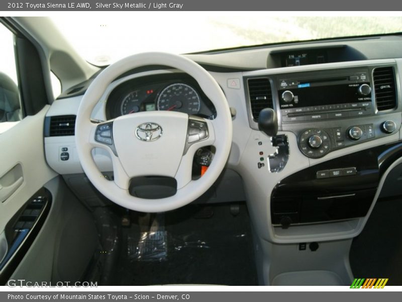 Silver Sky Metallic / Light Gray 2012 Toyota Sienna LE AWD