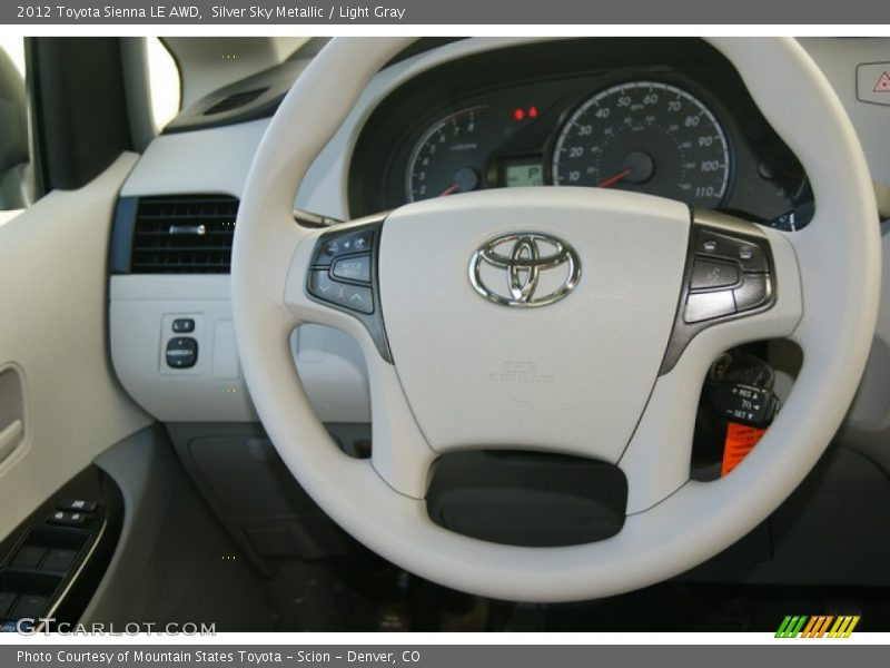 Silver Sky Metallic / Light Gray 2012 Toyota Sienna LE AWD