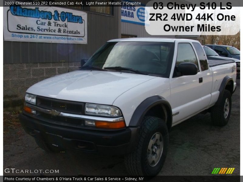 Light Pewter Metallic / Graphite 2003 Chevrolet S10 ZR2 Extended Cab 4x4