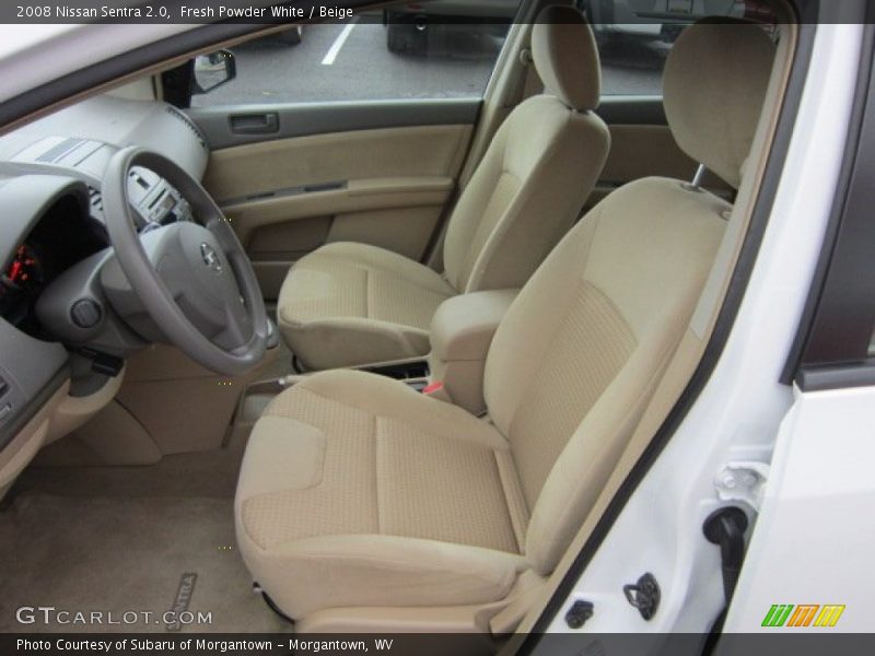 Fresh Powder White / Beige 2008 Nissan Sentra 2.0