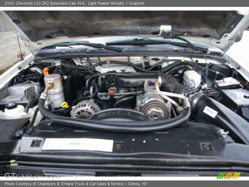 Light Pewter Metallic / Graphite 2003 Chevrolet S10 ZR2 Extended Cab 4x4