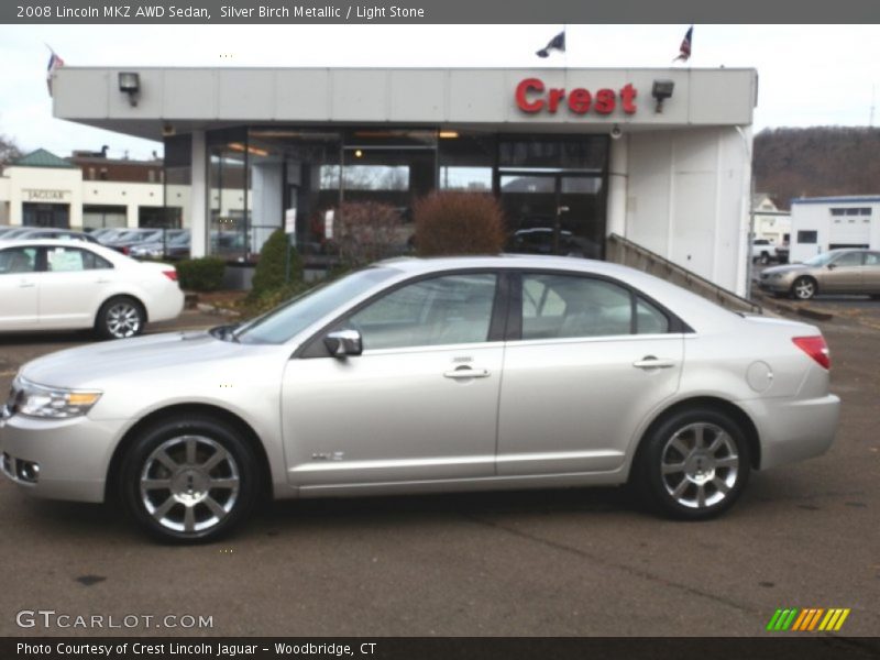 Silver Birch Metallic / Light Stone 2008 Lincoln MKZ AWD Sedan