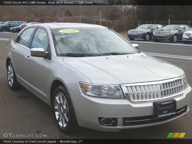 Silver Birch Metallic / Light Stone 2008 Lincoln MKZ AWD Sedan