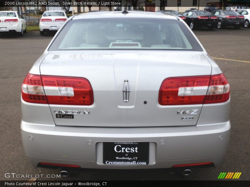 Silver Birch Metallic / Light Stone 2008 Lincoln MKZ AWD Sedan