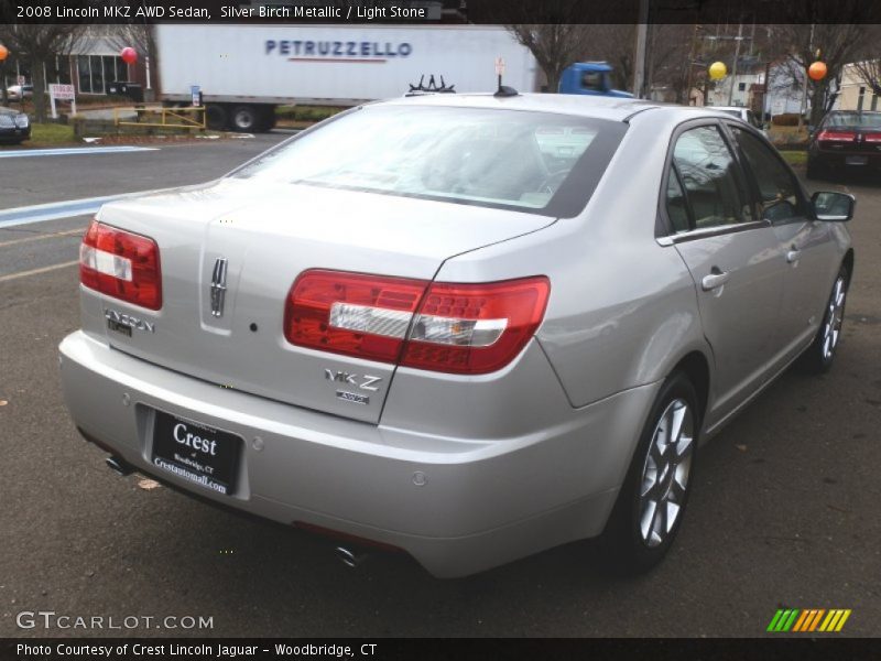Silver Birch Metallic / Light Stone 2008 Lincoln MKZ AWD Sedan