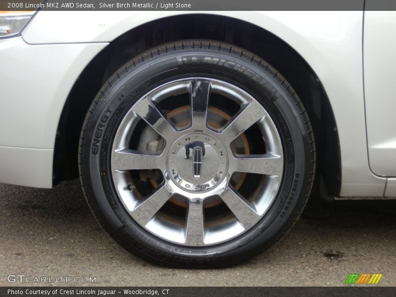 Silver Birch Metallic / Light Stone 2008 Lincoln MKZ AWD Sedan