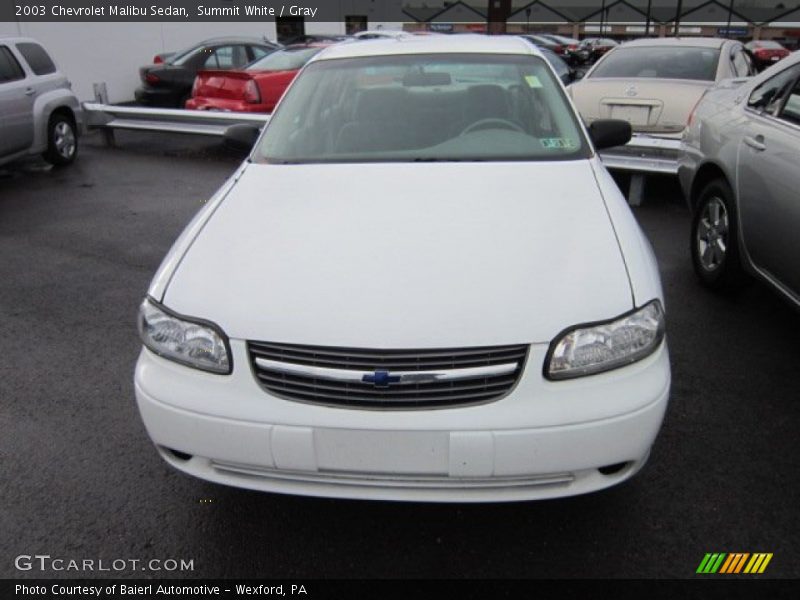 Summit White / Gray 2003 Chevrolet Malibu Sedan
