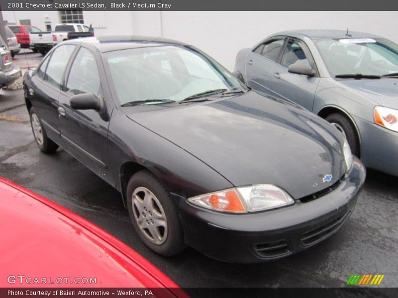 Black / Medium Gray 2001 Chevrolet Cavalier LS Sedan