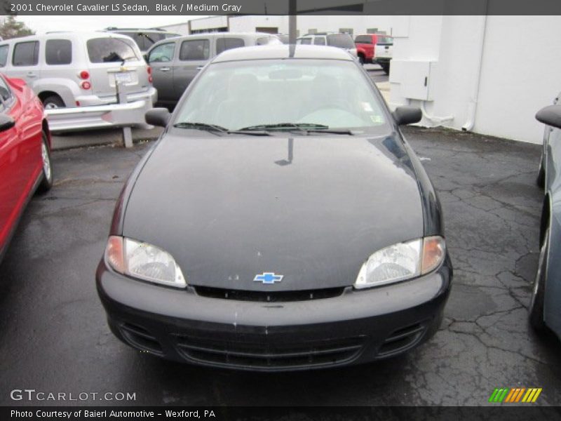 Black / Medium Gray 2001 Chevrolet Cavalier LS Sedan