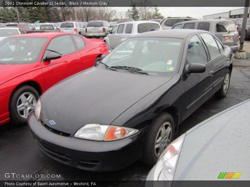 Black / Medium Gray 2001 Chevrolet Cavalier LS Sedan