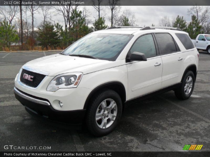 Summit White / Light Titanium 2012 GMC Acadia SL