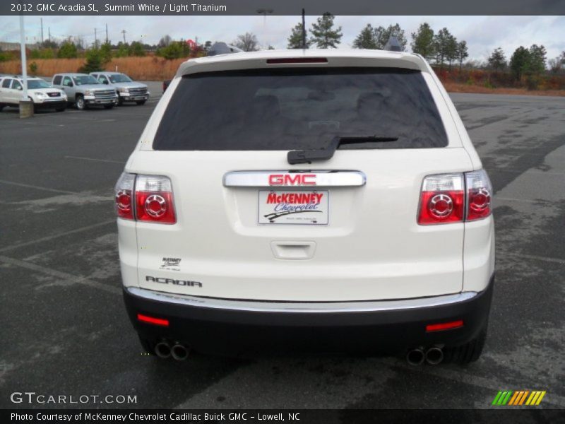 Summit White / Light Titanium 2012 GMC Acadia SL