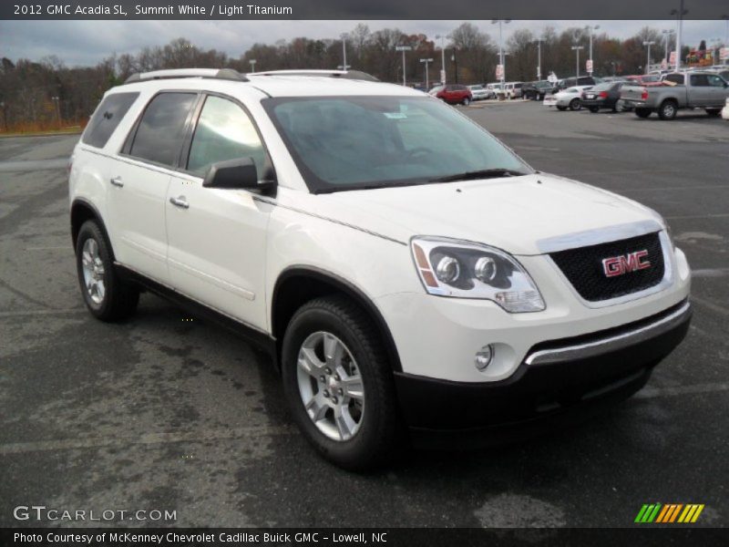 Summit White / Light Titanium 2012 GMC Acadia SL