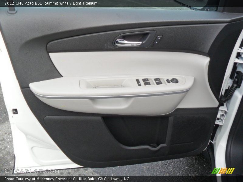 Summit White / Light Titanium 2012 GMC Acadia SL