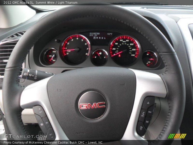 Summit White / Light Titanium 2012 GMC Acadia SL